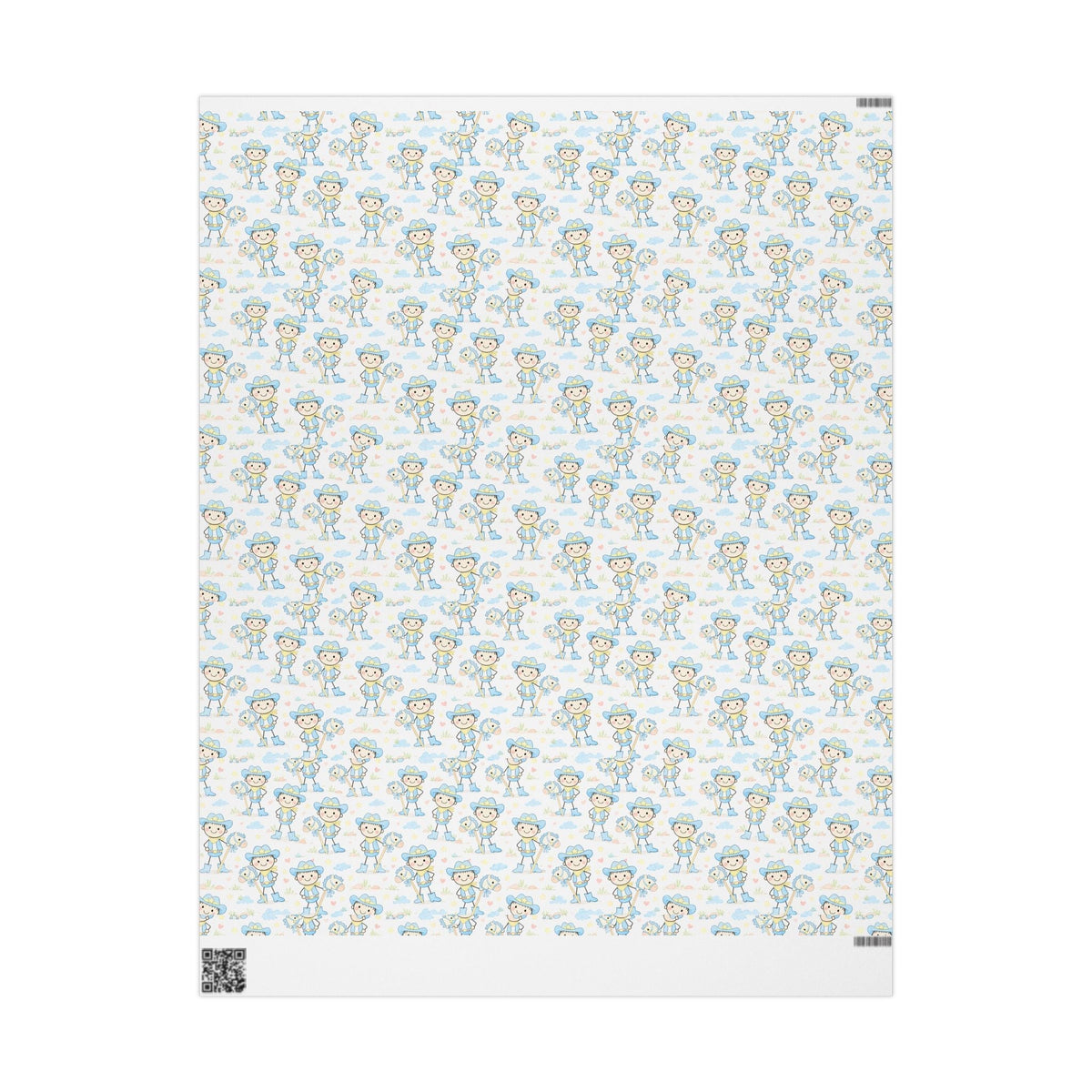 Cute Baby Shower Wrapping Paper – Blue Stork & Baby Pattern for Baby & Kids collection