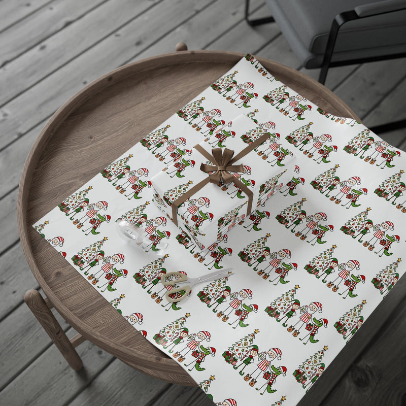 Holly-Jolly Alligator wrapping paper for Christmas and Holiday collection
