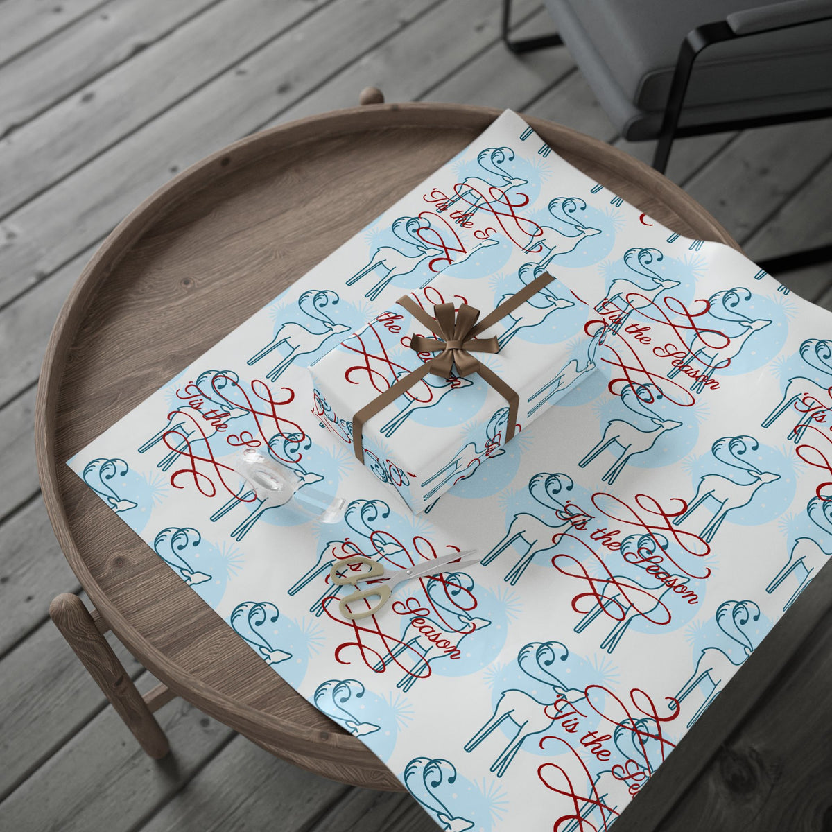 Holiday Reindeer Wrapping Paper — 'Tis the Season Pattern-8