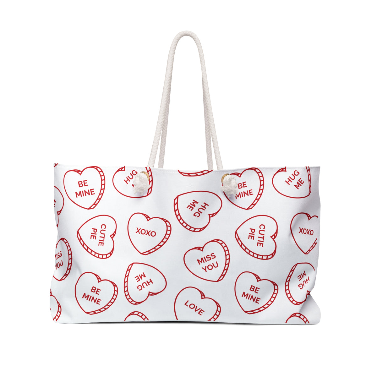 Conversation Hearts Weekender Bag
