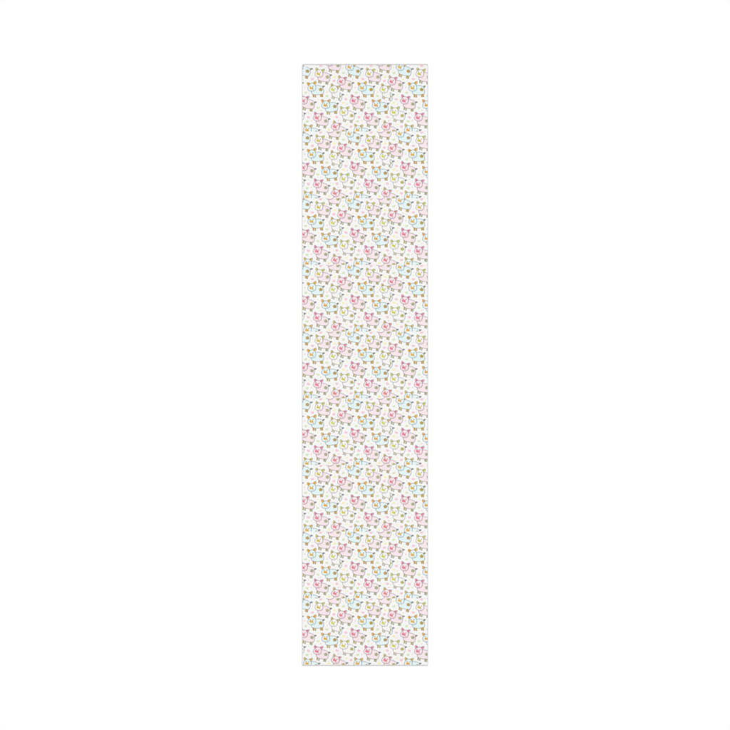 Pig Pattern Gift Wrap Paper – Cute Pastel Farm Animal Wrapping Roll