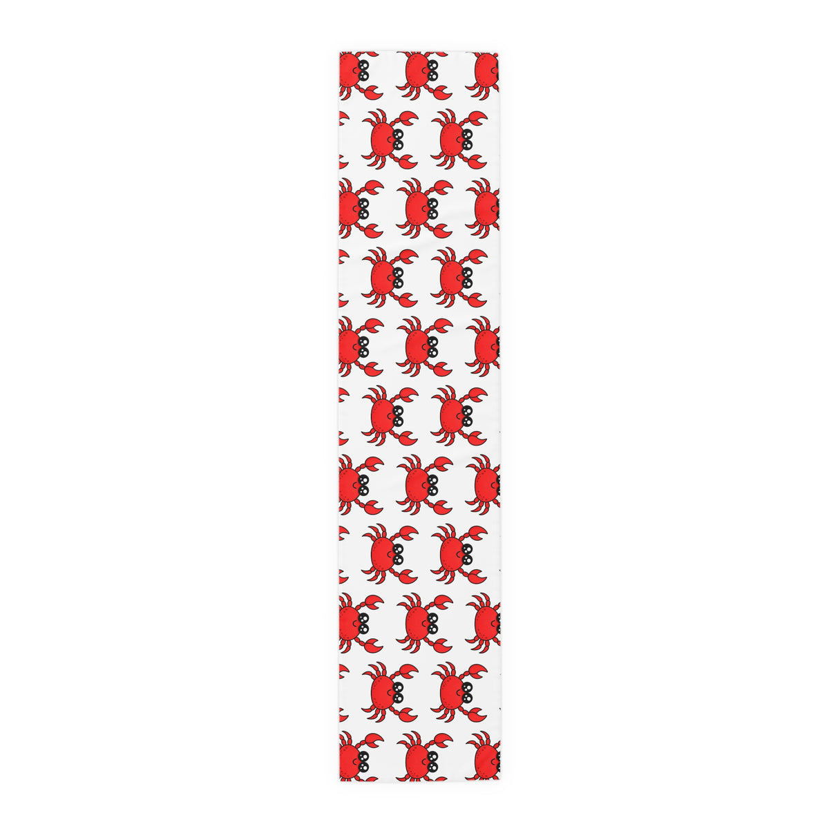 Crab Pattern Table Runner – Cute Coastal Beach Dining Decor