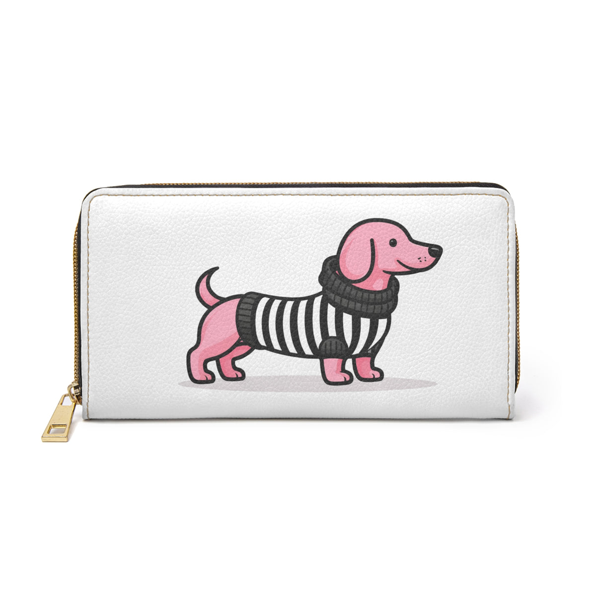 Breast Cancer Isn’t for Weenies Zipper Wallet — Pink Dachshund Awareness Wallet