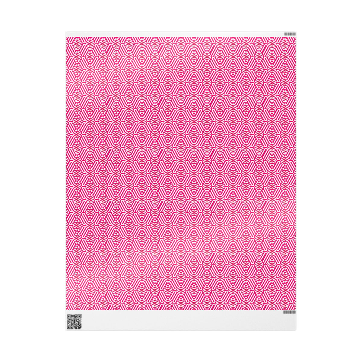 Hot Pink & White Geometric Wrapping Paper — Bold Modern Gift Wrap