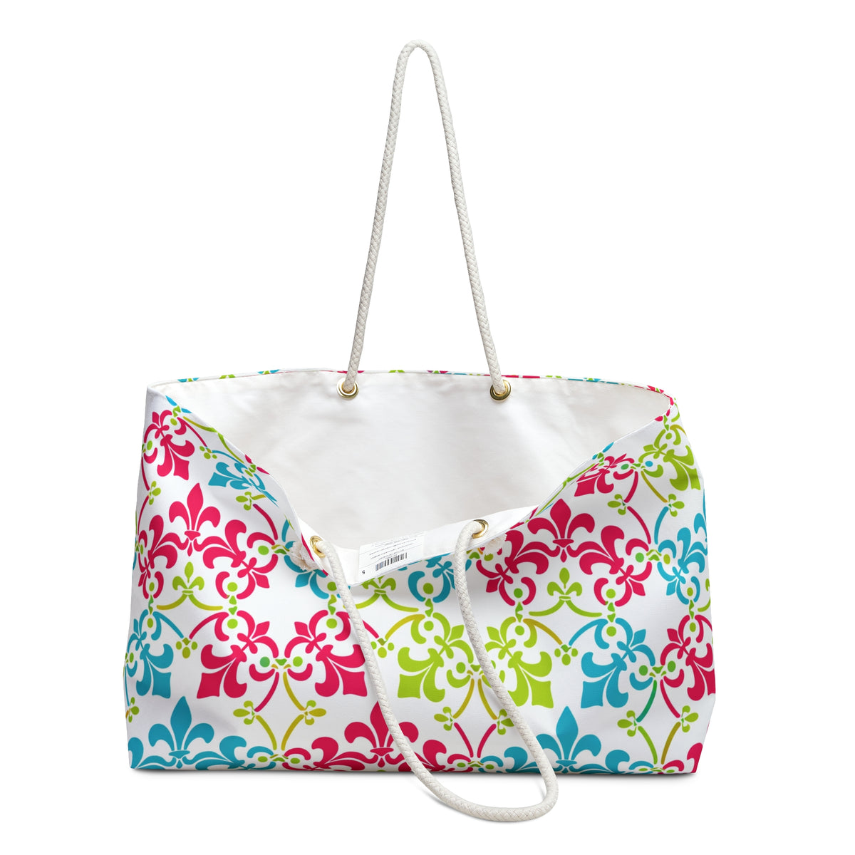 Colorful Damask Weekender Bag – Bright Floral Travel Tote