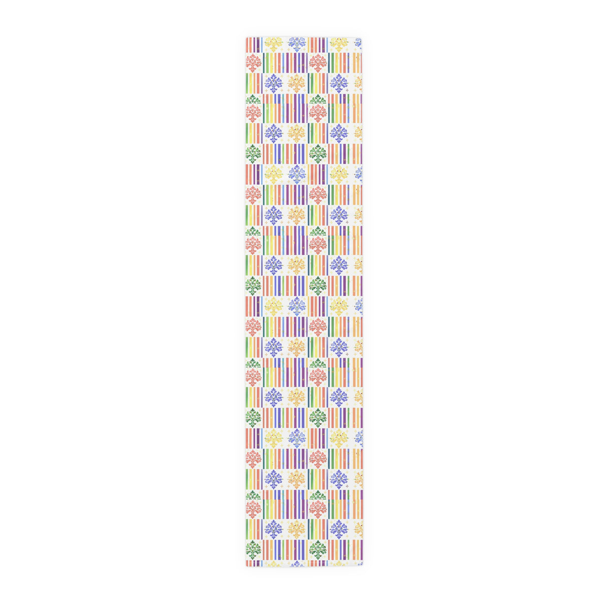 Striped Floral Table Runner