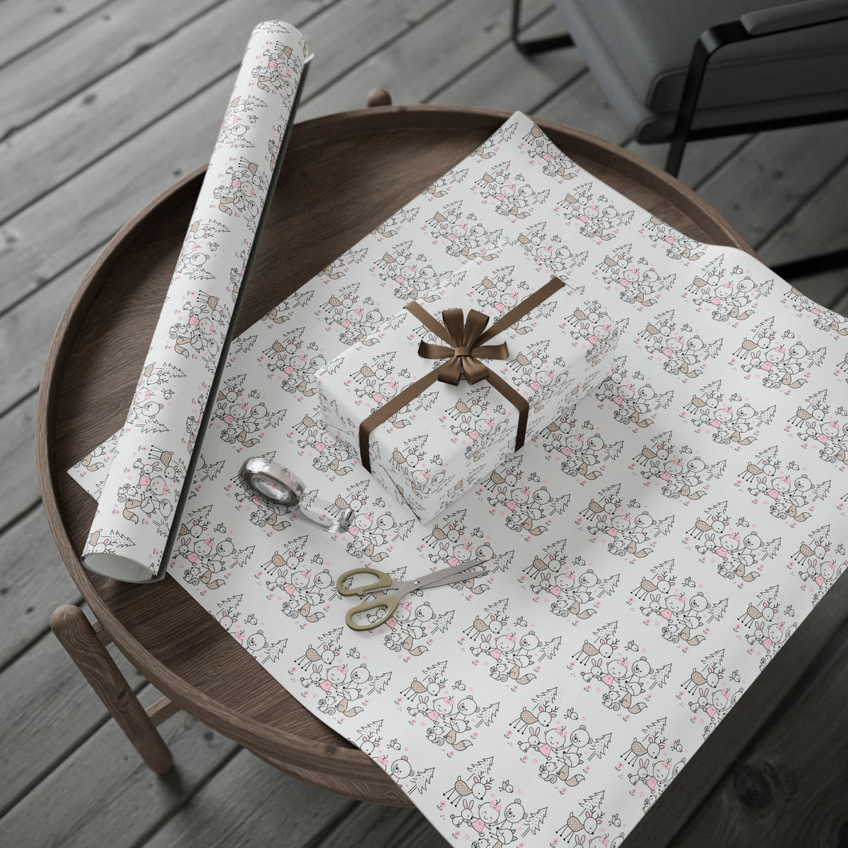 Woodland Animals Wrapping Paper-zoom-25
