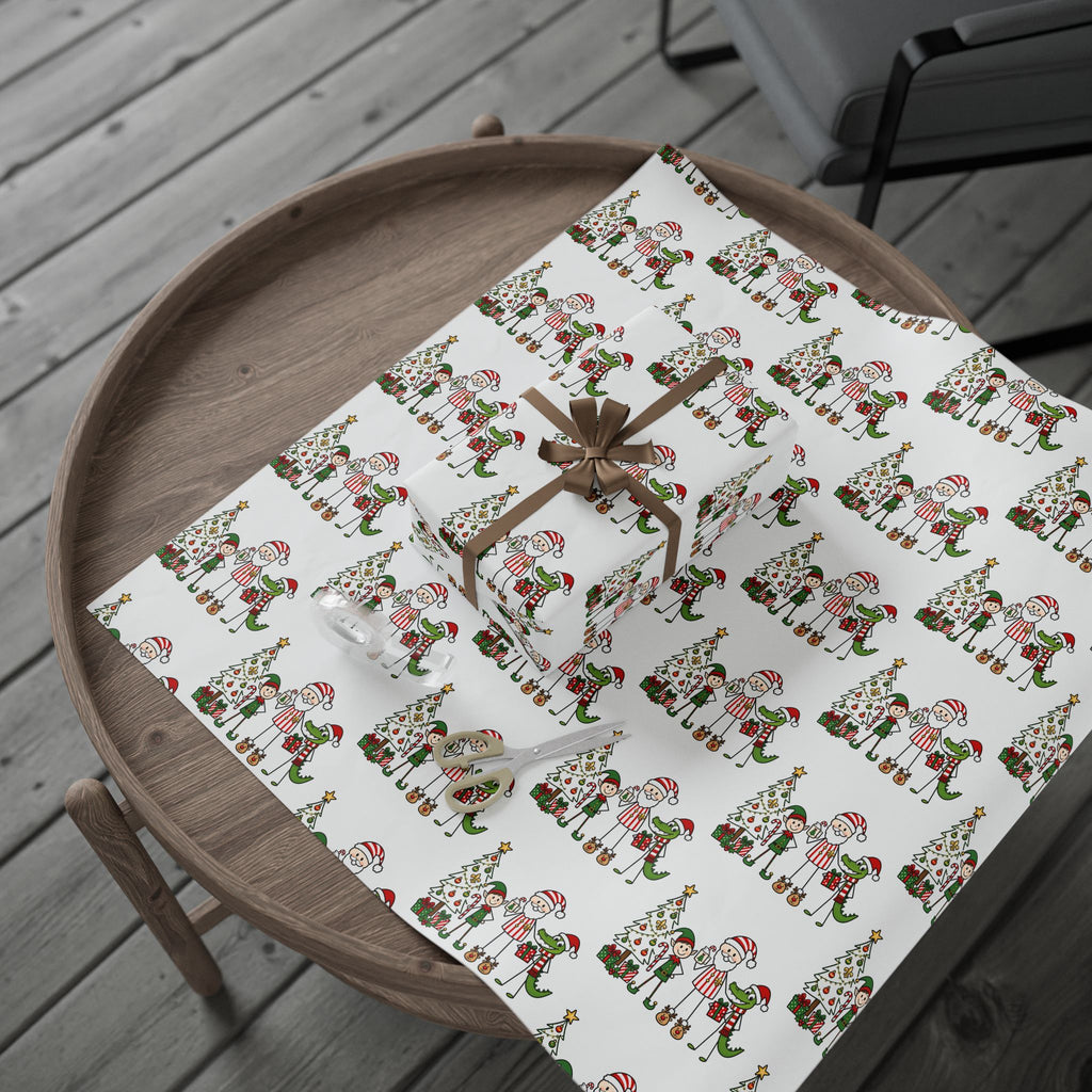 Holly-Jolly Alligator Wrapping Paper