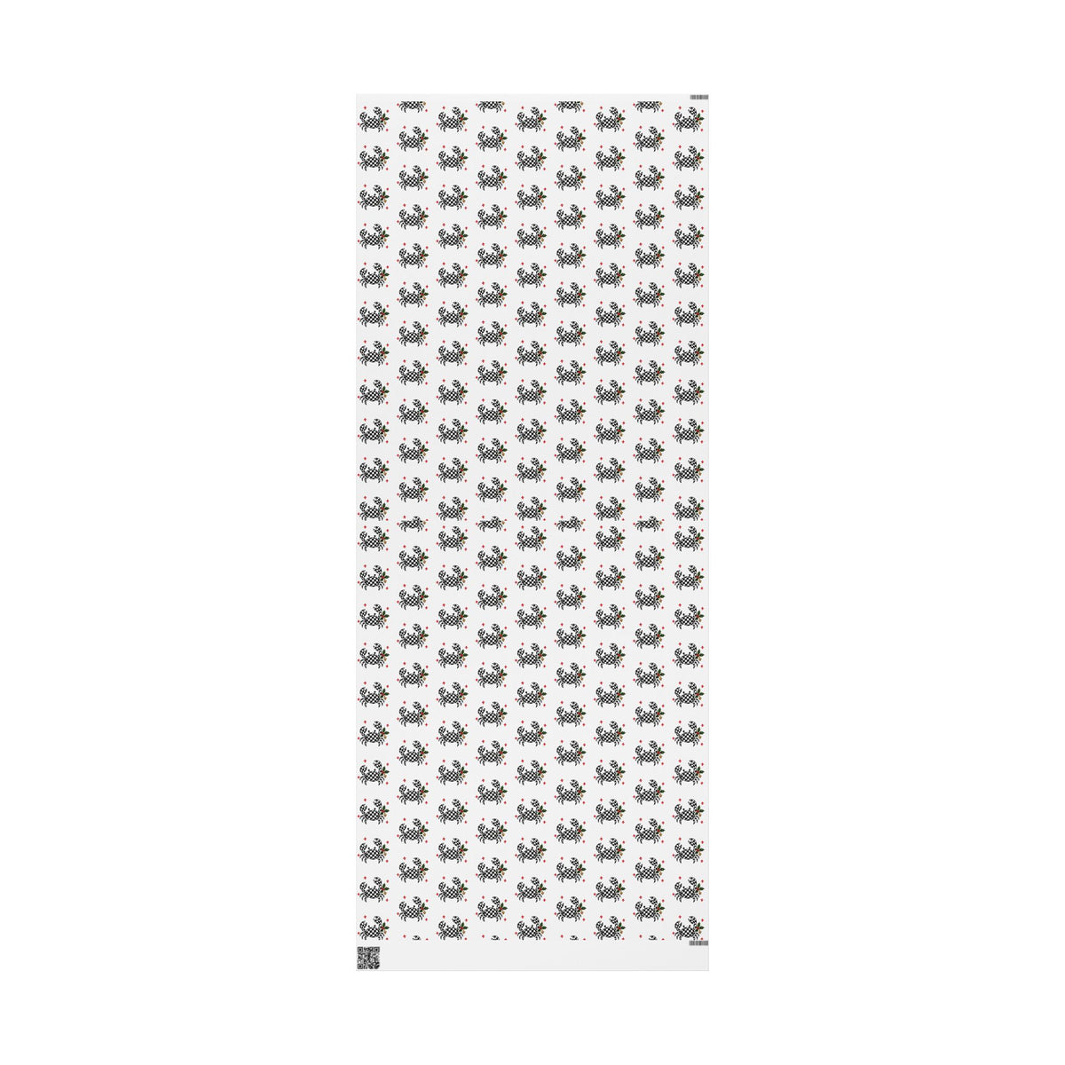 Cajun Christmas Checkered Crab Wrapping Paper-zoom-3