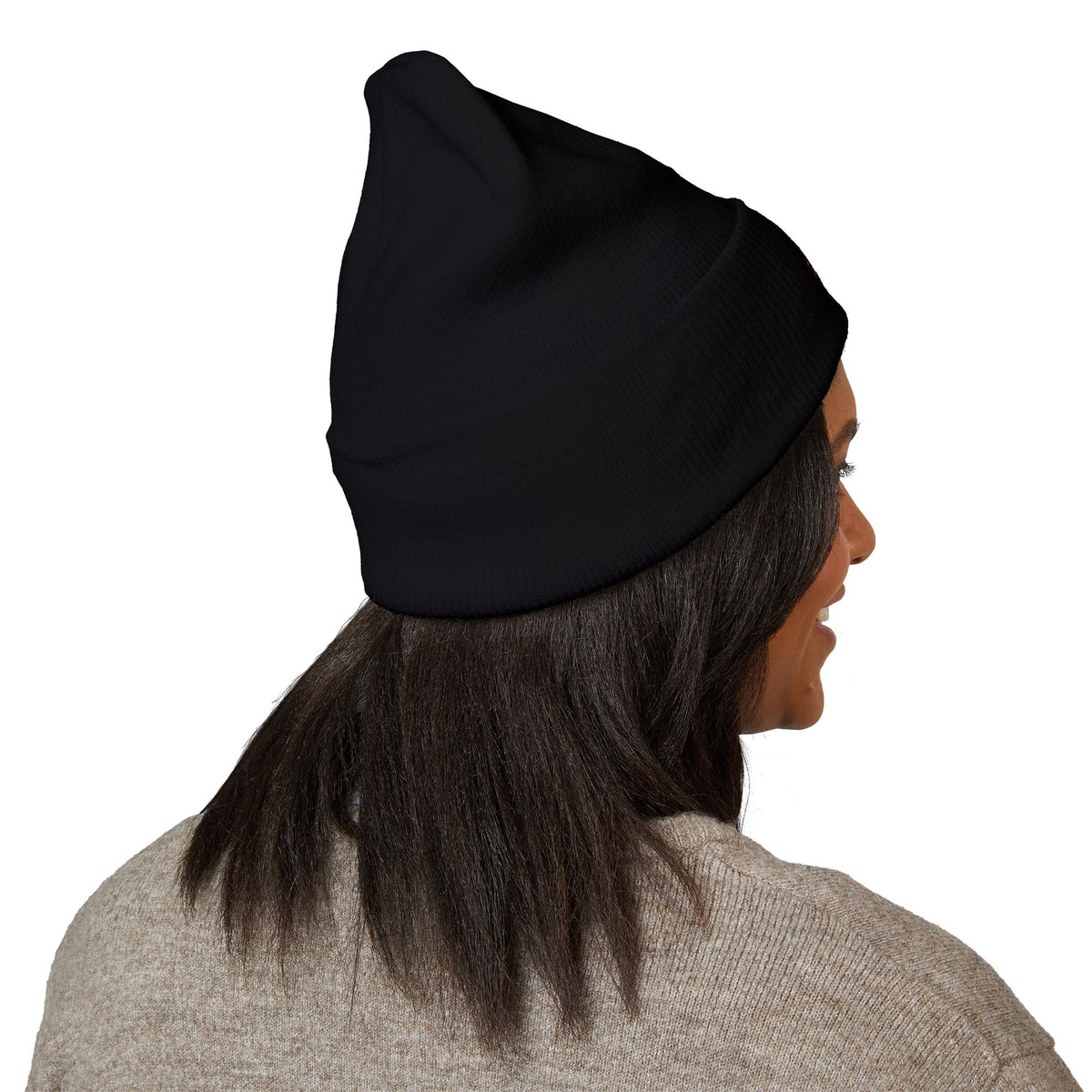 Embroidered Crab Cuffed Beanie — Cute Coastal Knit Hat