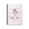 Faith & Fleur Spiral Notebook — "Give With Grace" Floral Christian Journal
