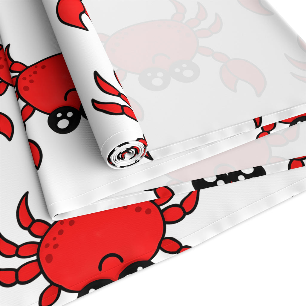 Crab Pattern Table Runner – Cute Coastal Beach Dining Decor