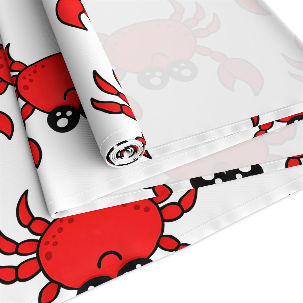 Crab Pattern Table Runner – Cute Coastal Beach Dining Decor