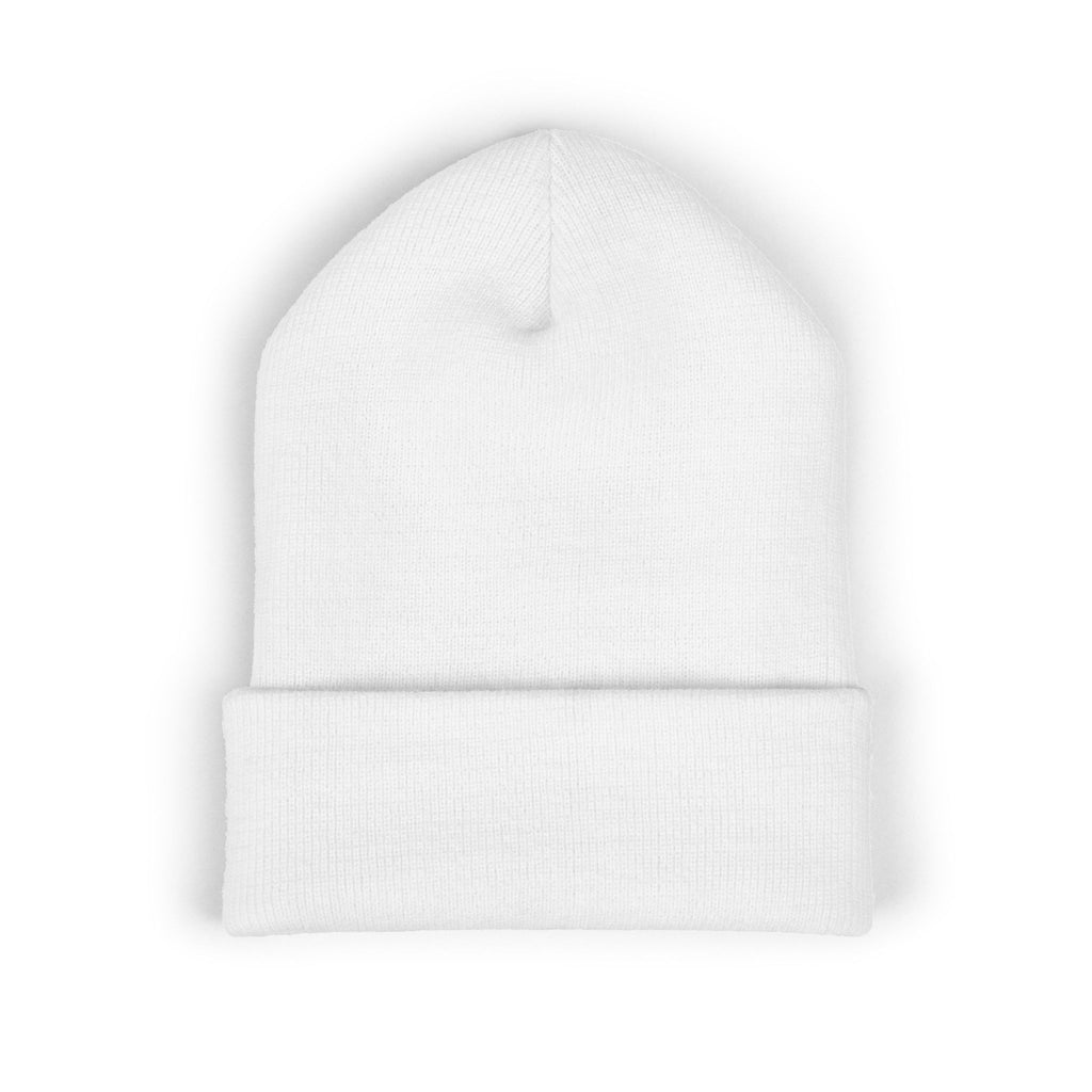 Embroidered Crab Cuffed Beanie — Cute Coastal Knit Hat