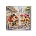 New Orleans "Beignet Café, and Friends"  Ceramic Coaster
