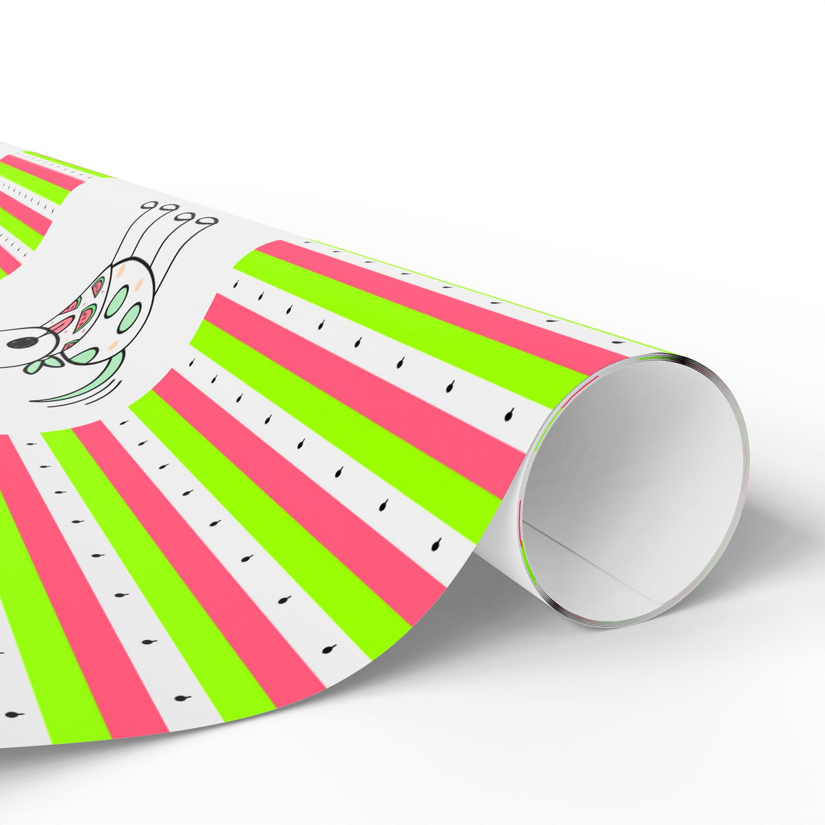 A boy and his dog summertime fun gift wrap — Playful Green and  Pink Wrapping Paper for Children's Birthdays