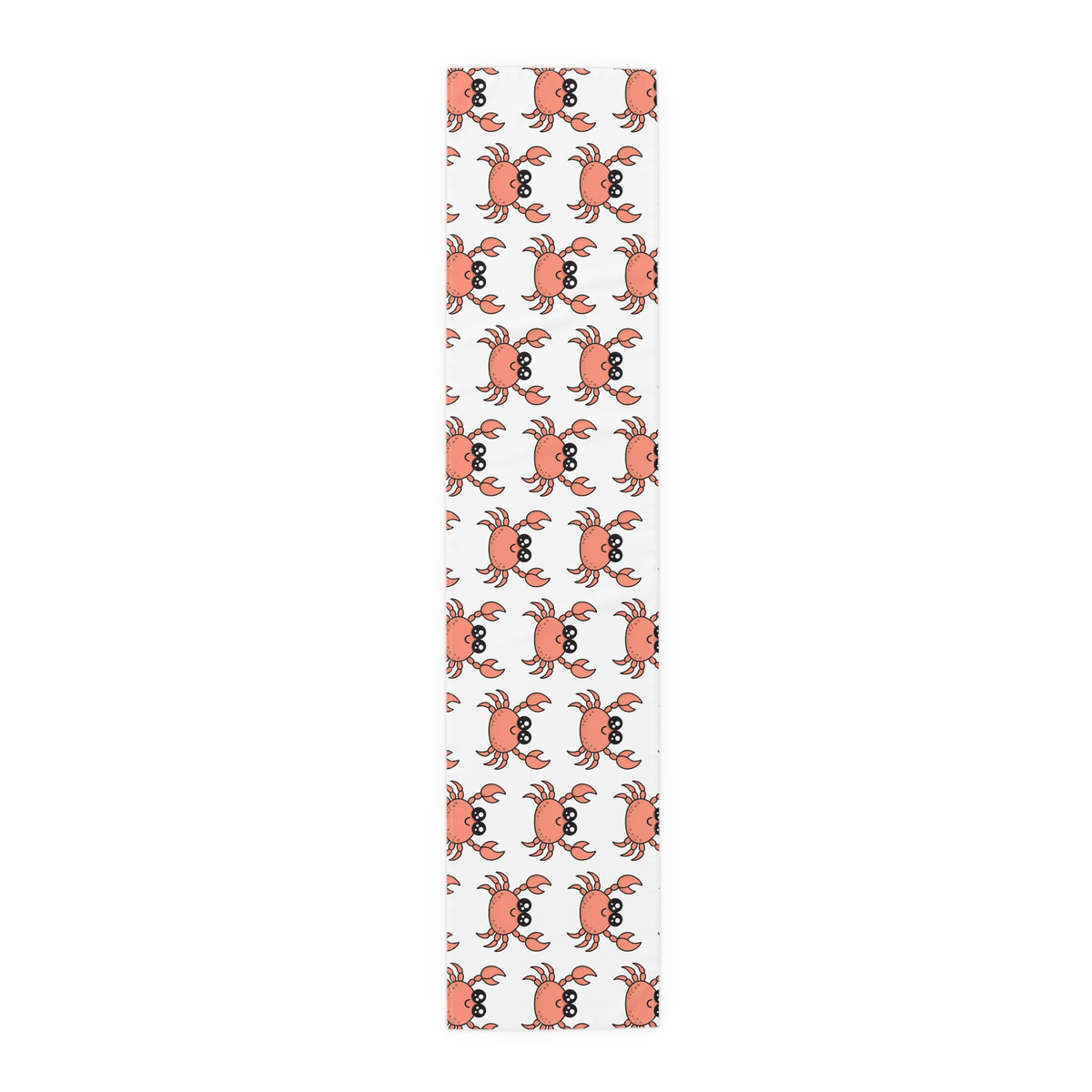 Crab Pattern Table Runner – Cute Coastal Beach Dining Decor