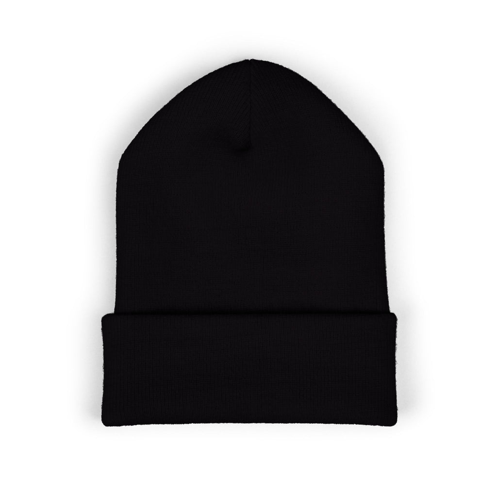 Embroidered Crab Cuffed Beanie — Cute Coastal Knit Hat