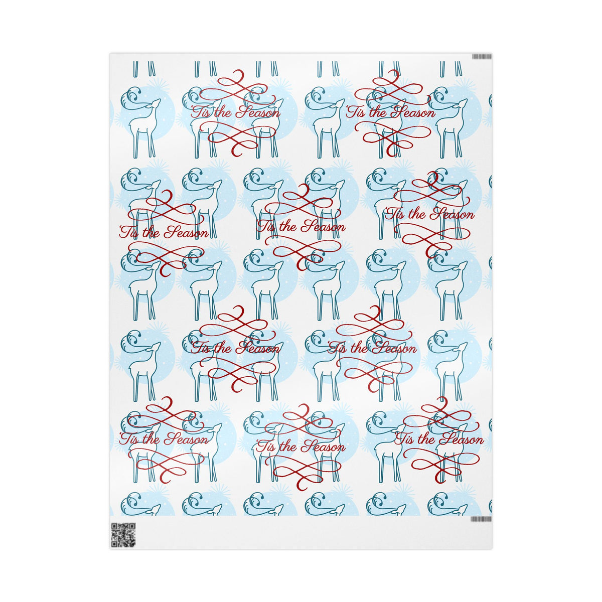 Holiday Reindeer Wrapping Paper — 'Tis the Season Pattern-2