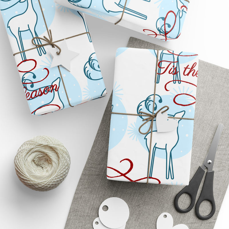 Holiday Reindeer Wrapping Paper — 'Tis the Season Pattern-zoom-