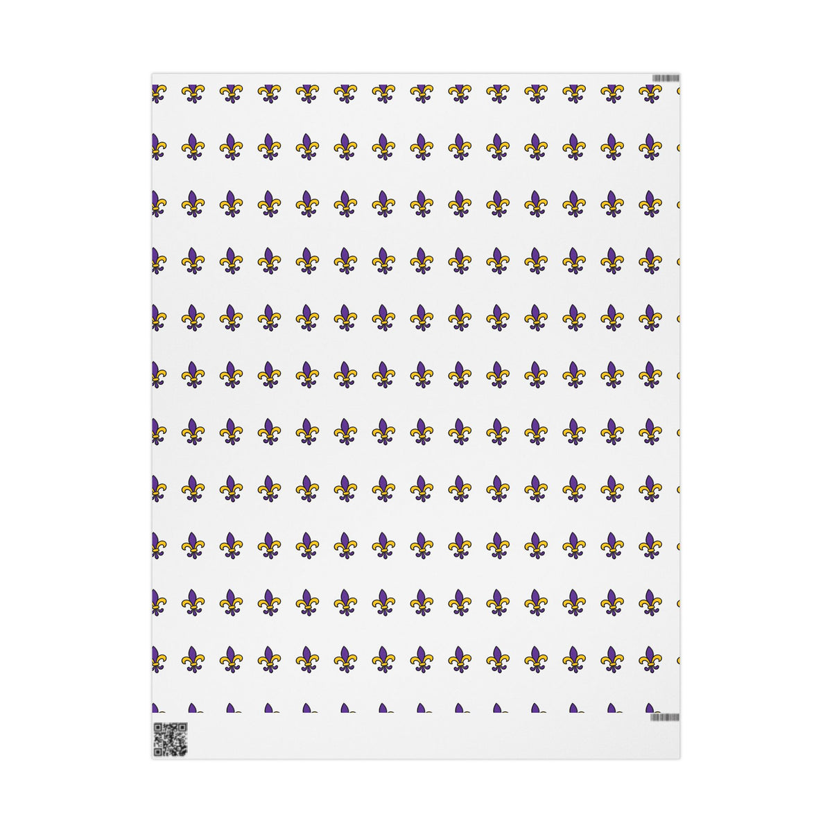 Fleur-de-lis Pattern Wrapping Paper — Purple & Gold Decorative Gift Wrap