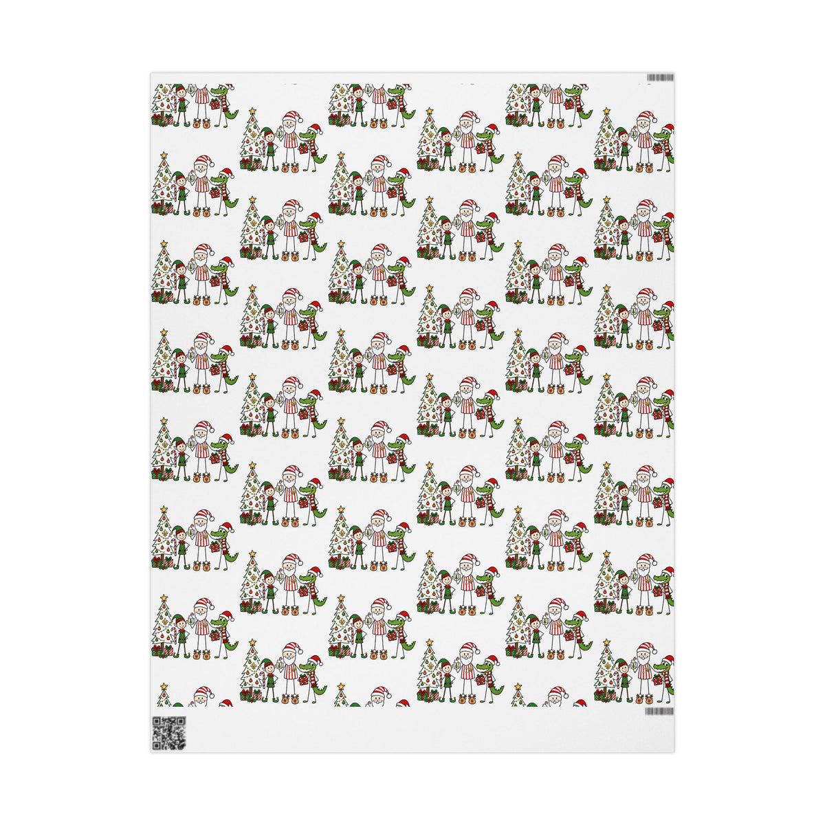 Holly-Jolly Alligator Wrapping Paper