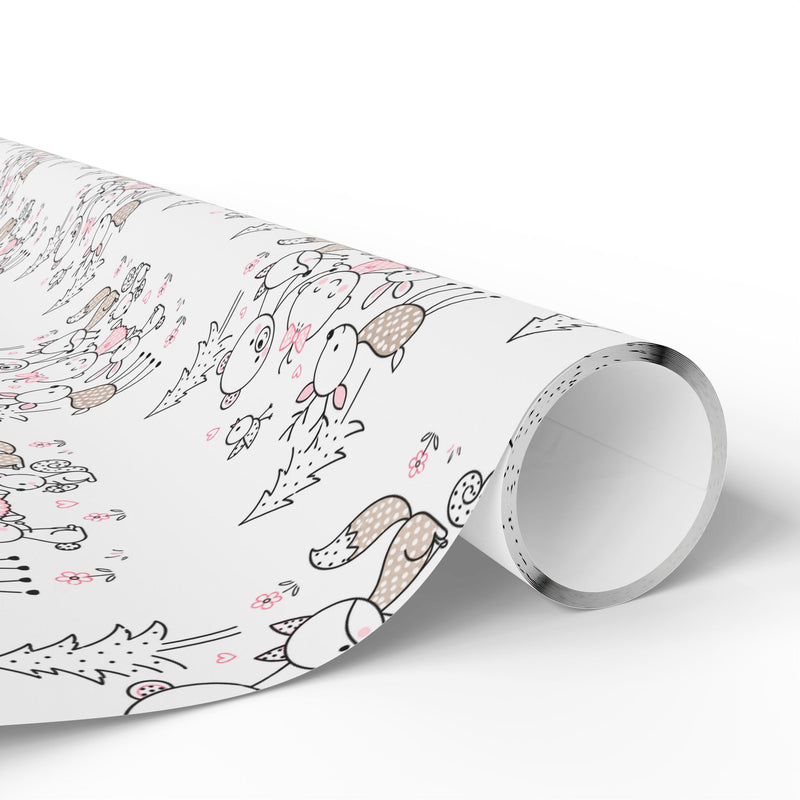 Woodland Animals Wrapping Paper-zoom-