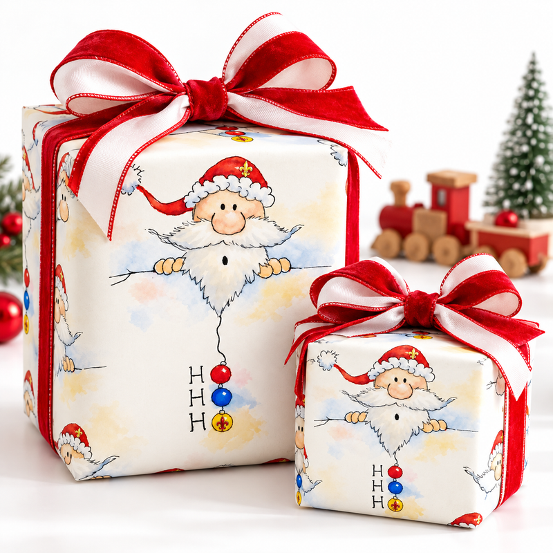 HO HO HO Christmas Wrapping Paper for Kids-zoom-