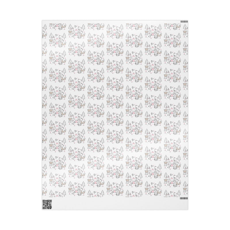 Woodland Animals Wrapping Paper-zoom-