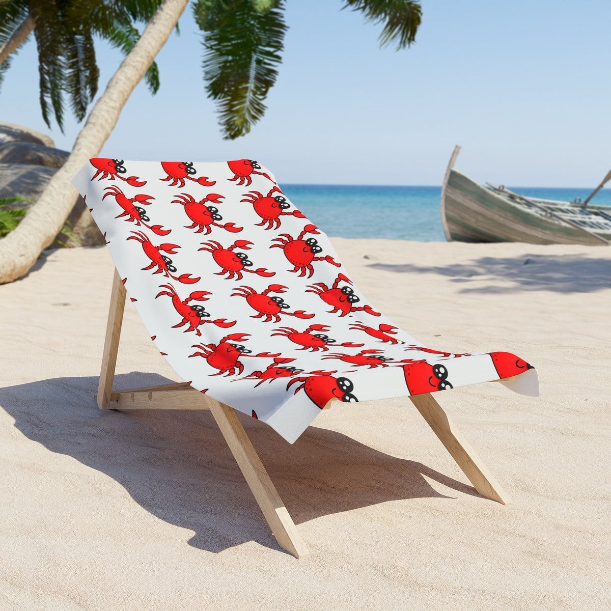 Red Crab Beach Towel