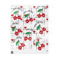 Cherry 'Ma Chérie' Wrapping Paper — Romantic Heart Pattern Gift Wrap