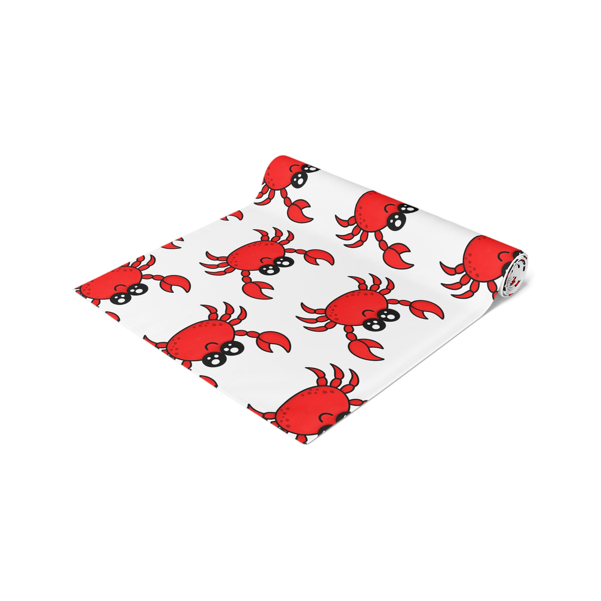 Crab Pattern Table Runner – Cute Coastal Beach Dining Decor