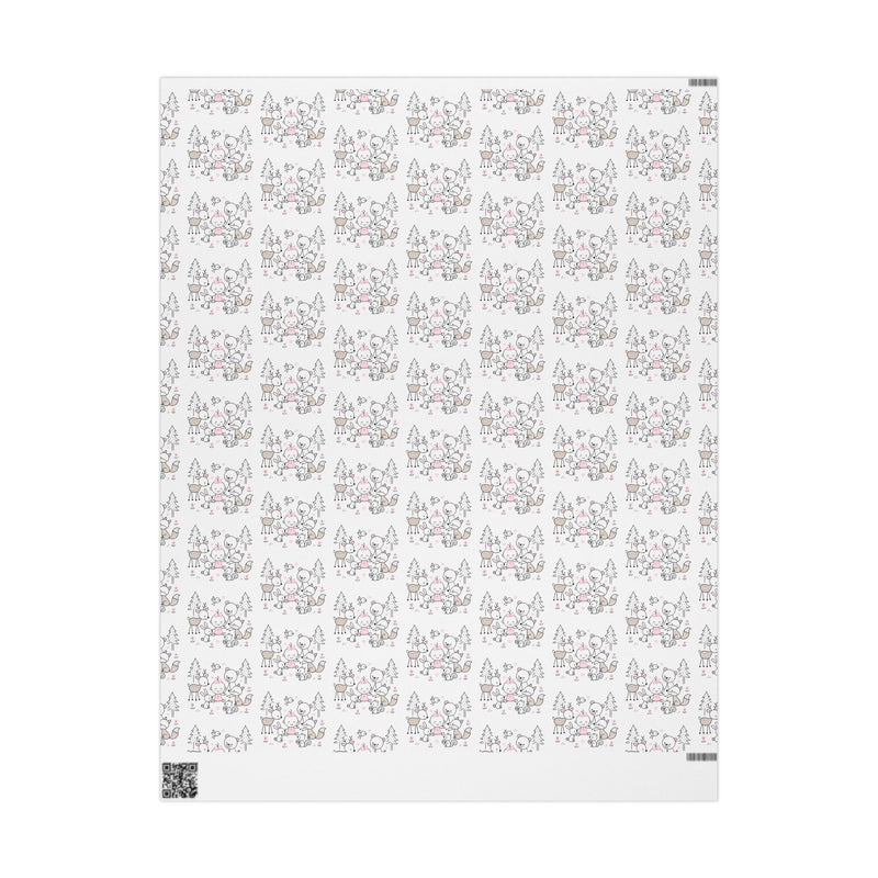 Woodland Animals Wrapping Paper-zoom-