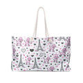Paris Poodle Weekender Bag — Cute Pink Eiffel Tower Travel Tote