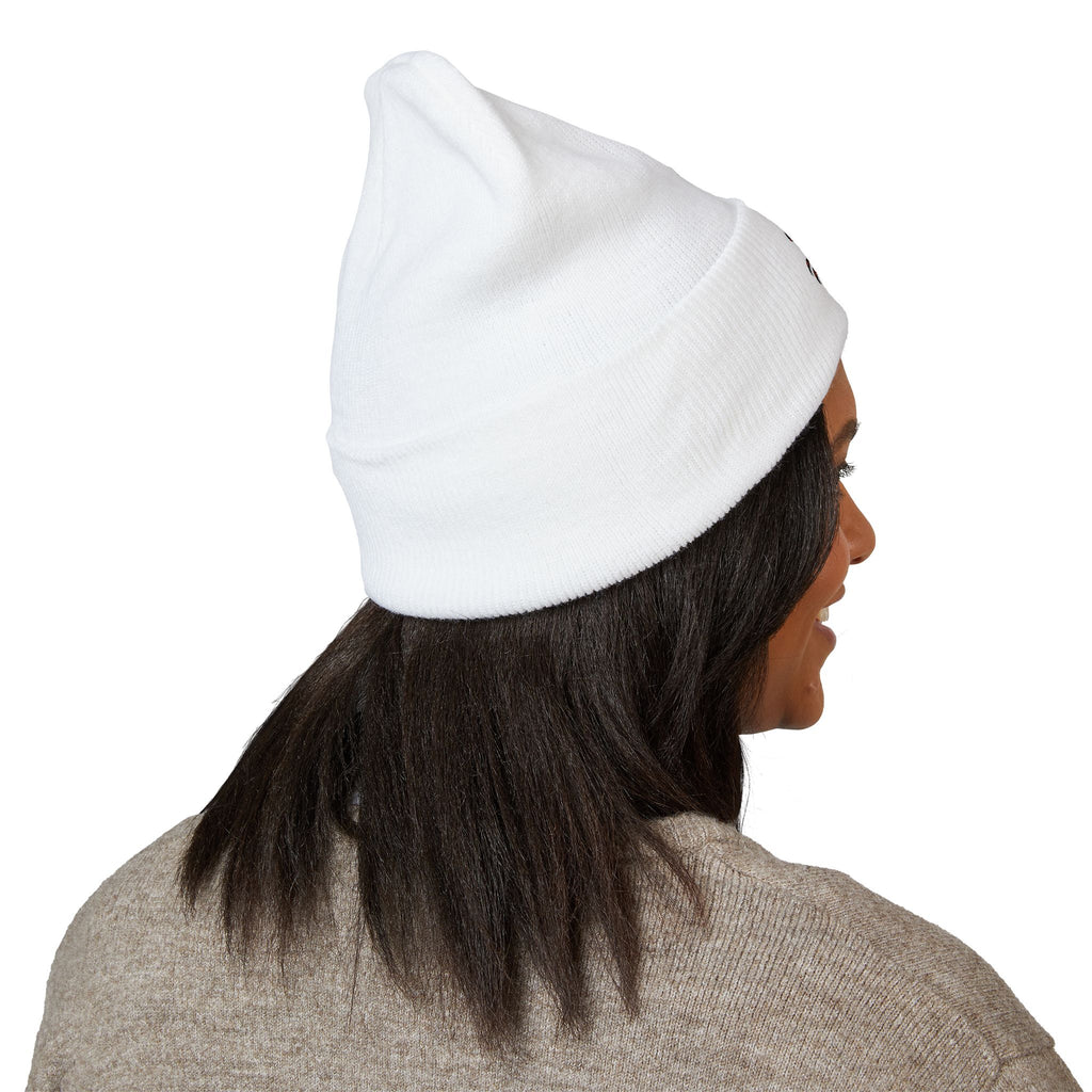 Embroidered Crab Cuffed Beanie — Cute Coastal Knit Hat