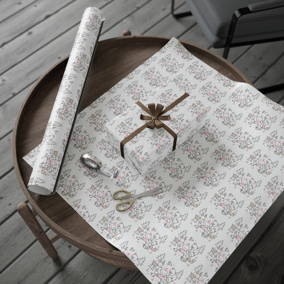 Woodland Animals Wrapping Paper-16