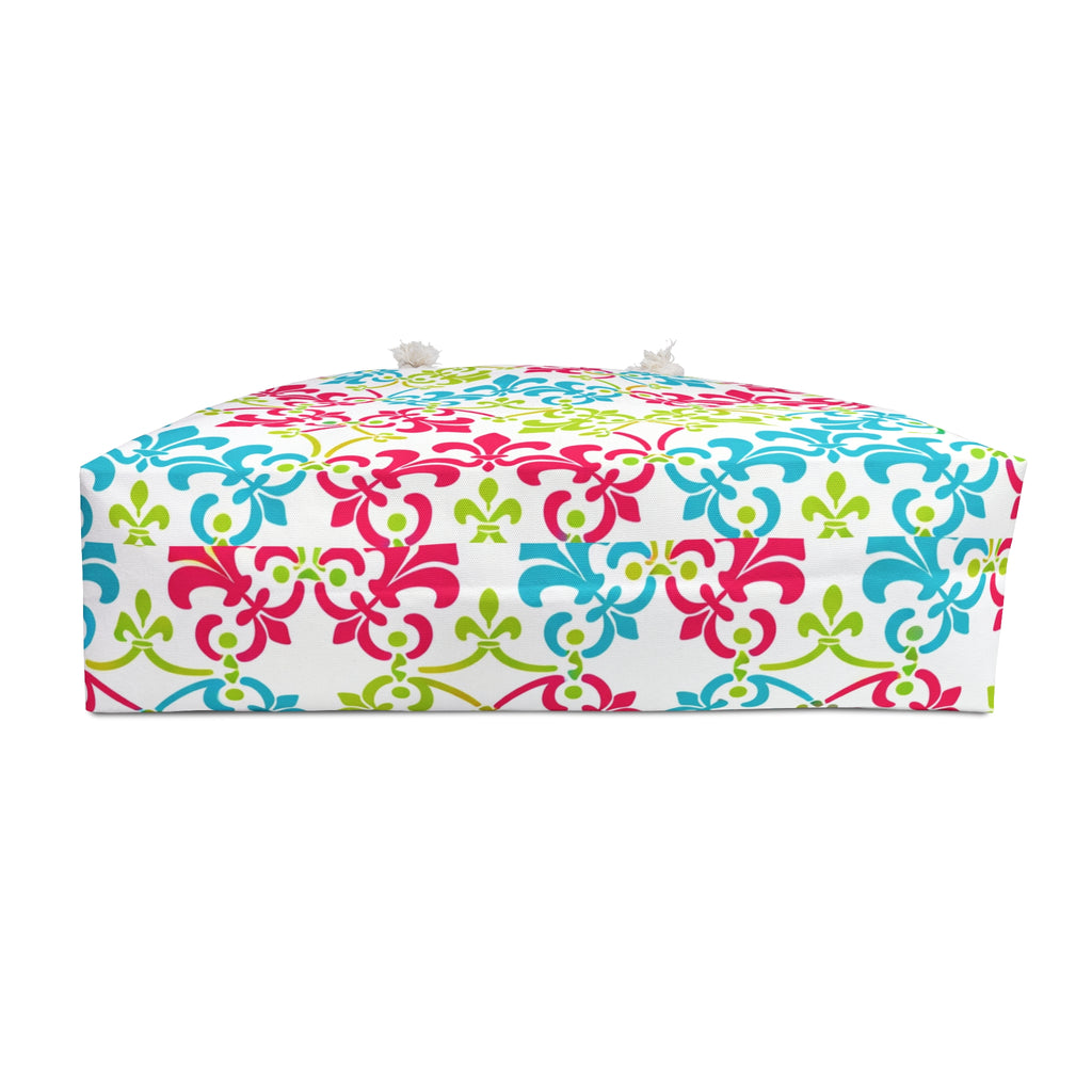 Colorful Damask Weekender Bag – Bright Floral Travel Tote
