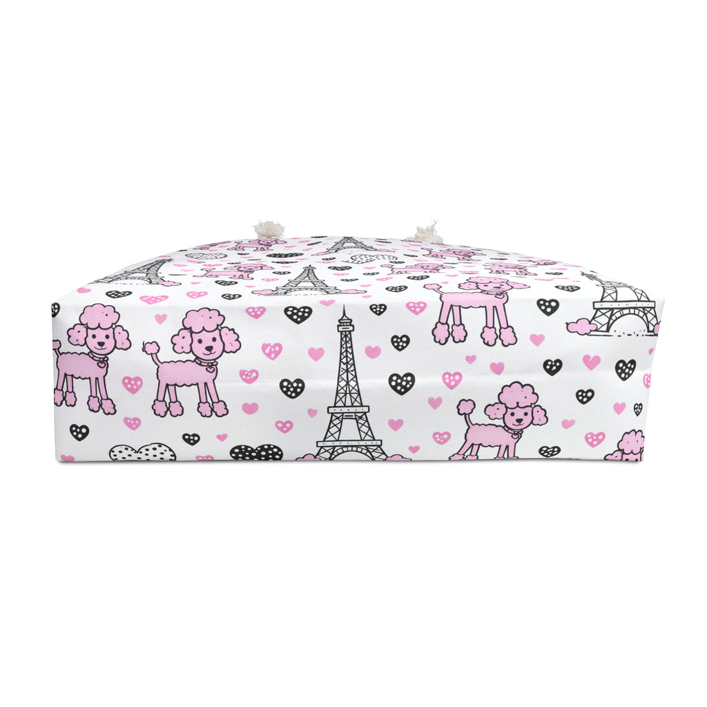 Paris Poodle Weekender Bag — Cute Pink Eiffel Tower Travel Tote