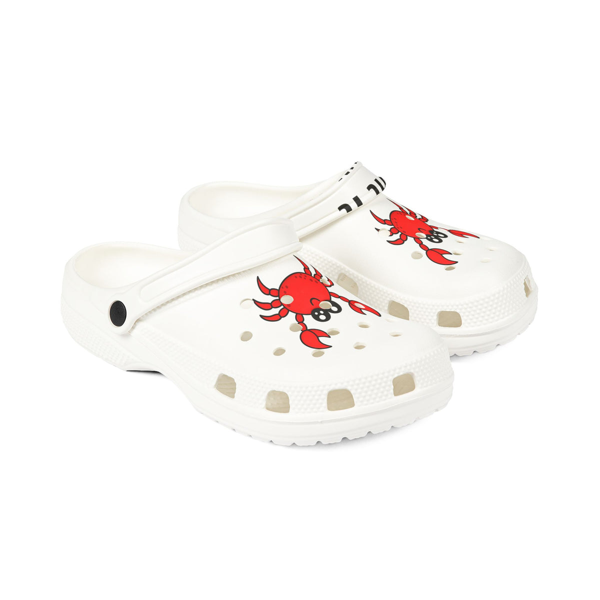 Crab Print Foam Clogs — Cute Red Crab EVA Garden Shoes