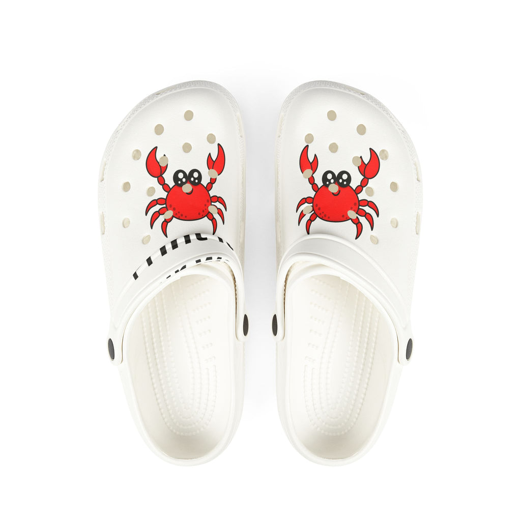Crab Print Foam Clogs — Cute Red Crab EVA Garden Shoes