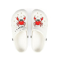 Crab Print Foam Clogs — Cute Red Crab EVA Garden Shoes