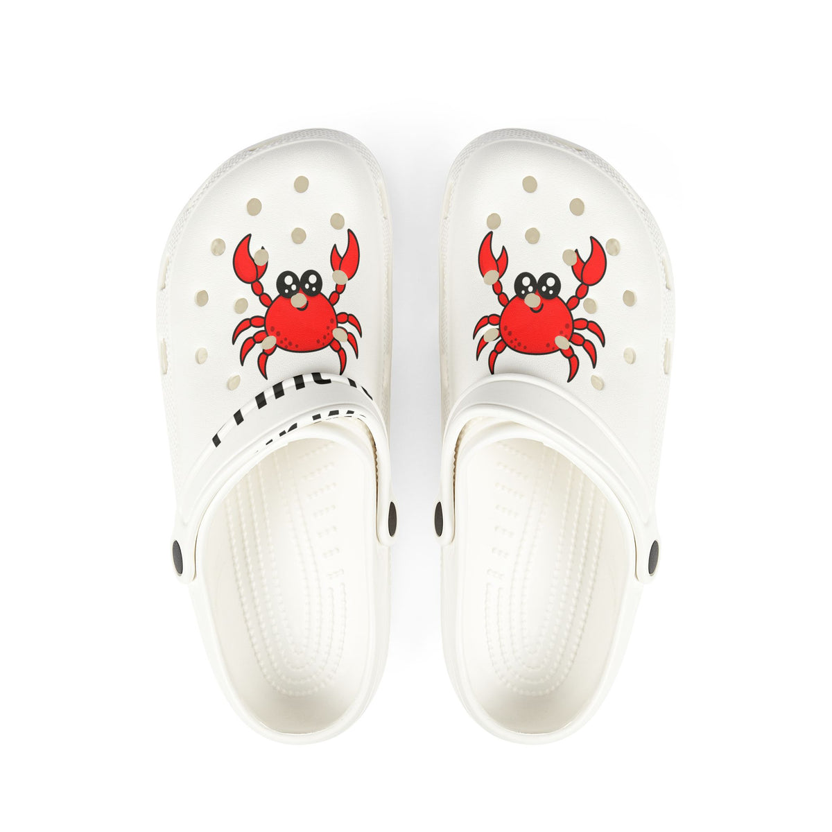 Crab Print Foam Clogs — Cute Red Crab EVA Garden Shoes
