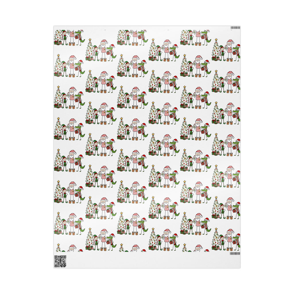 Holly-Jolly Alligator Wrapping Paper