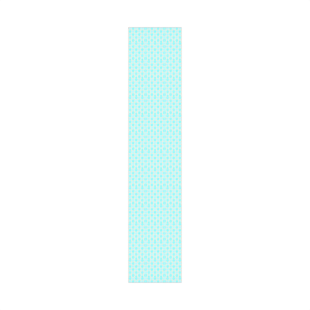 Gift Wrap Paper – Aqua Honeycomb Geometric Pattern (Turquoise & Coral)
