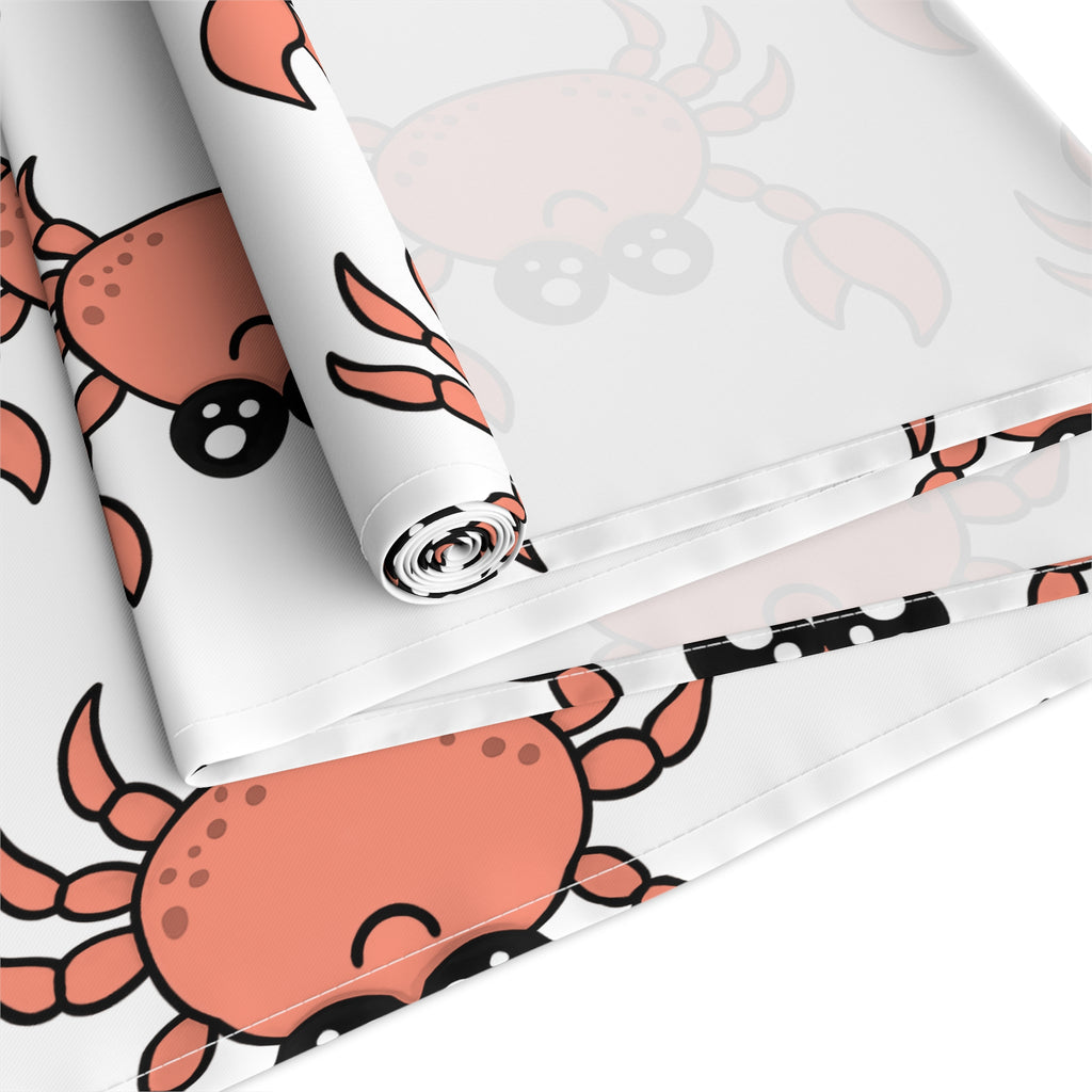 Crab Pattern Table Runner – Cute Coastal Beach Dining Decor