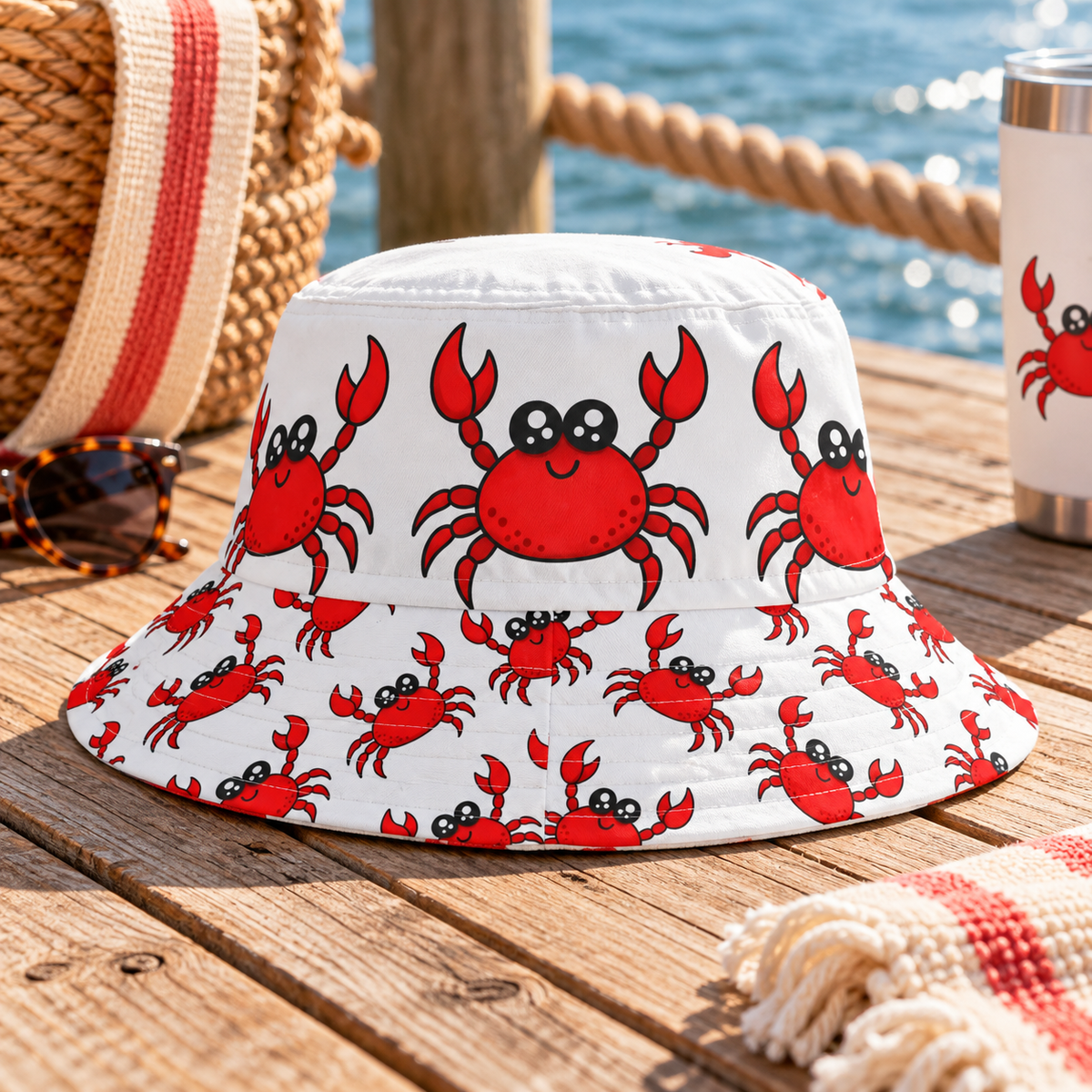 Red Crab Bucket Hat