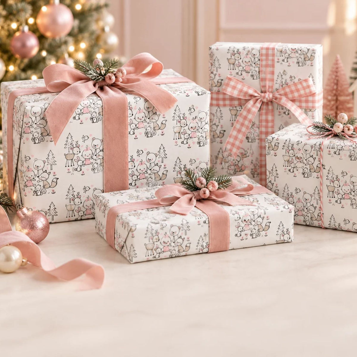 Woodland Animals Wrapping Paper