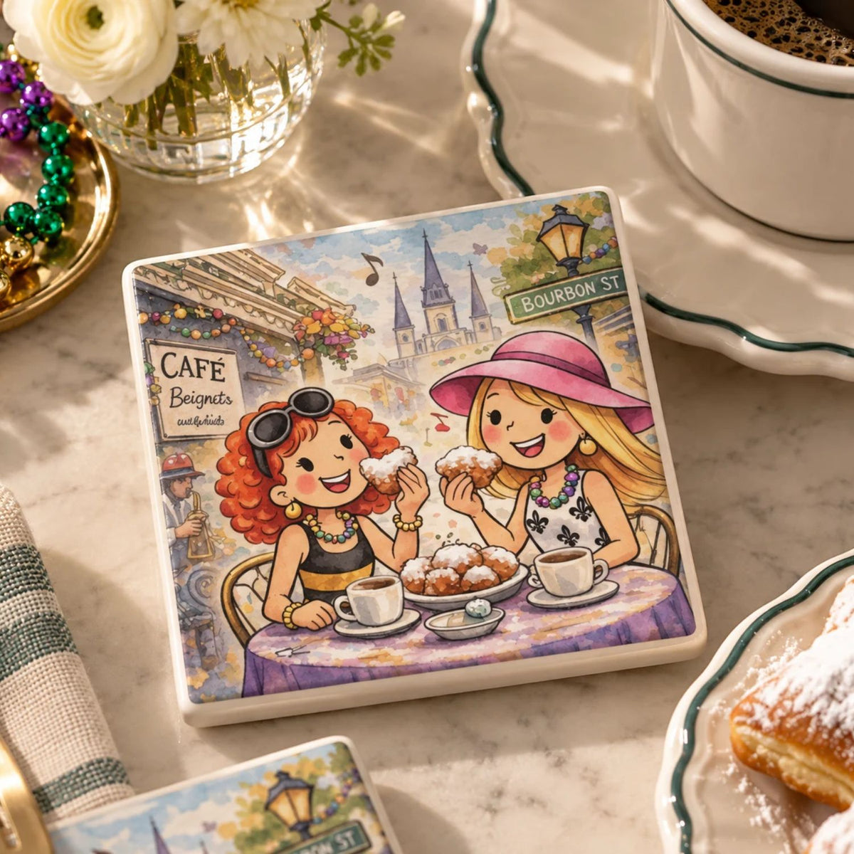 Beignet Café Coaster