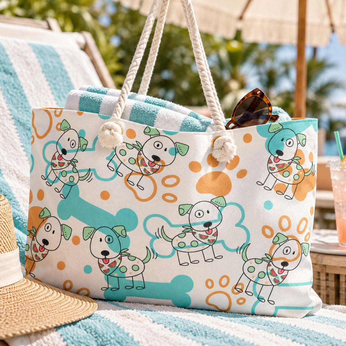 Puppy Pattern Weekender Bag