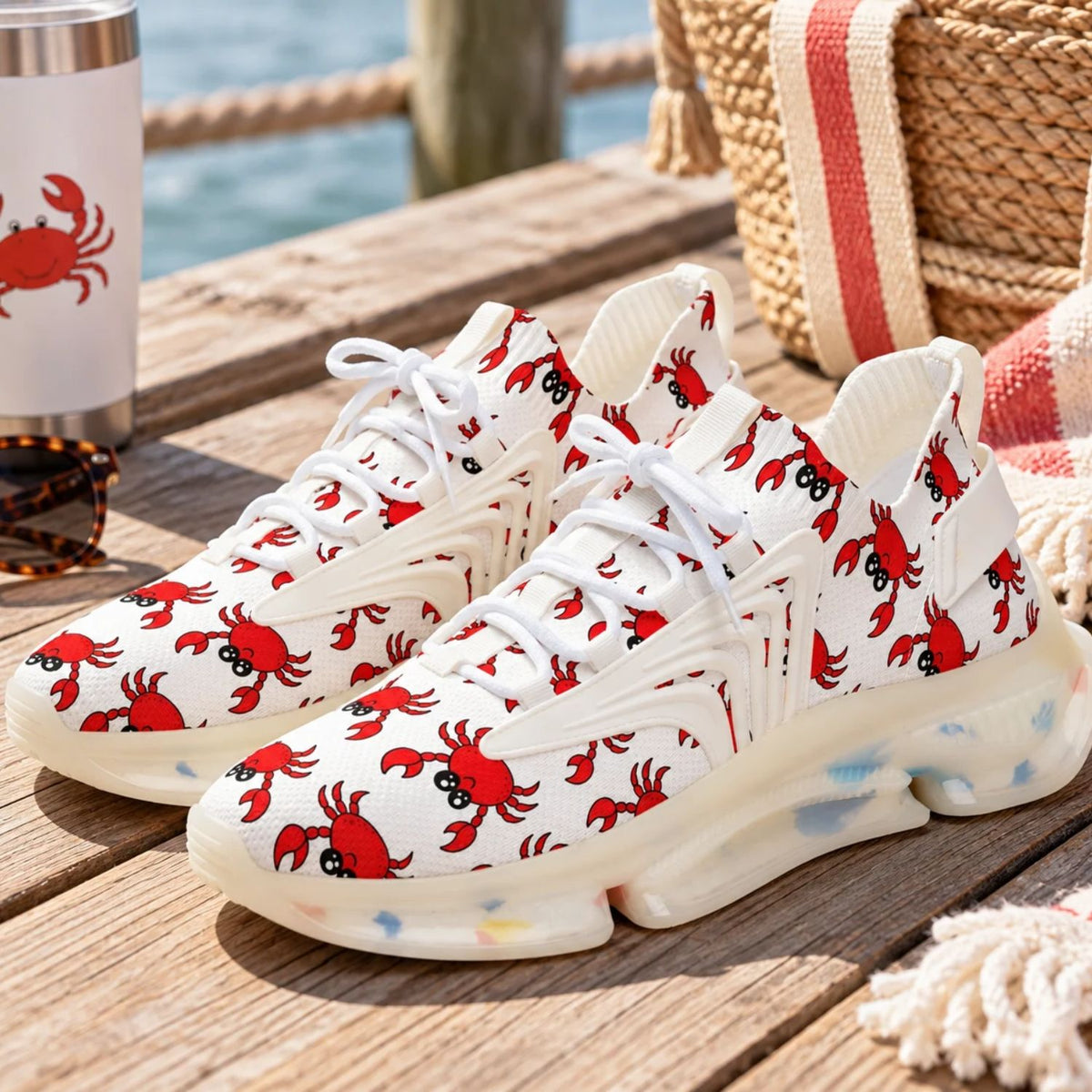 Crab Print Sneakers